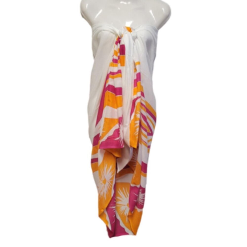Cover Up Long Wrap, Halter or Strapless Wrap Dress Cotton Coverups